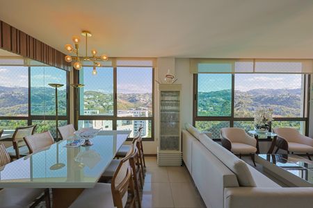 Sala de apartamento à venda com 3 quartos, 144m² em Vale dos Cristais, Nova Lima