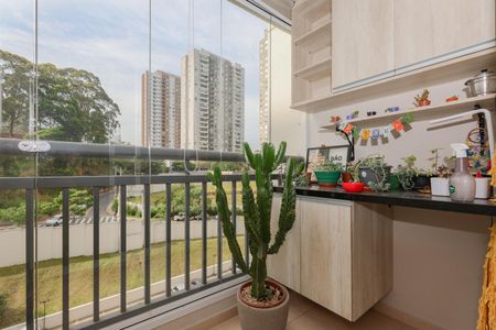 Varanda da Sala de apartamento à venda com 2 quartos, 58m² em Parque Reboucas, São Paulo