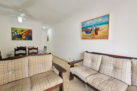 Sala de apartamento para alugar com 3 quartos, 90m² em Jardim Belmar, Guarujá
