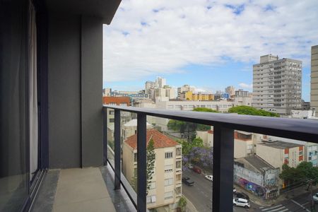 Varanda do Studio de kitnet/studio para alugar com 1 quarto, 29m² em Independência, Porto Alegre