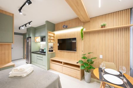 Sala/Quarto de kitnet/studio para alugar com 1 quarto, 24m² em Vila Clementino, São Paulo