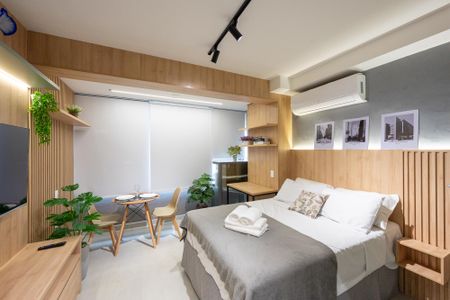 Sala/Quarto de kitnet/studio para alugar com 1 quarto, 24m² em Vila Clementino, São Paulo