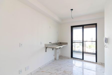 Sala e Cozinha de apartamento à venda com 1 quarto, 26m² em Vila Dom Pedro Ii, São Paulo