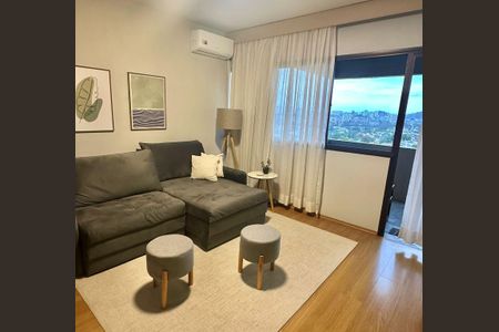 Sala de apartamento à venda com 1 quarto, 53m² em Alphaville Industrial, Barueri