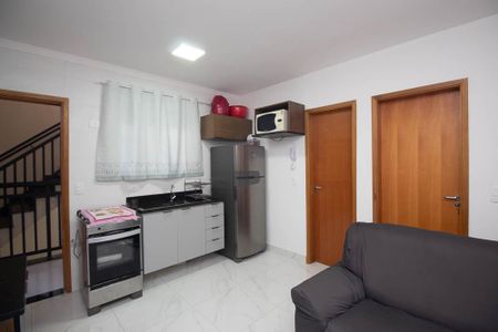 Sala / Cozinha de kitnet/studio à venda com 1 quarto, 31m² em Vila Leonor, São Paulo