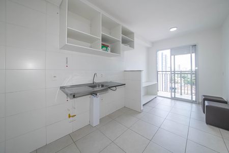 Sala - Cozinha Integrada de apartamento para alugar com 1 quarto, 47m² em Jardim Caravelas, São Paulo