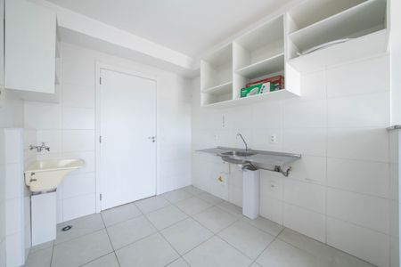 Sala - Cozinha Integrada de apartamento para alugar com 1 quarto, 47m² em Jardim Caravelas, São Paulo