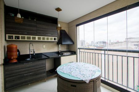 Varanda gourmet de apartamento à venda com 2 quartos, 86m² em Vila Gilda, Santo André