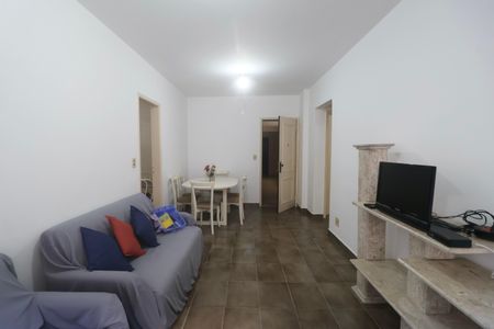Sala de apartamento para alugar com 1 quarto, 56m² em Jardim Belmar, Guarujá