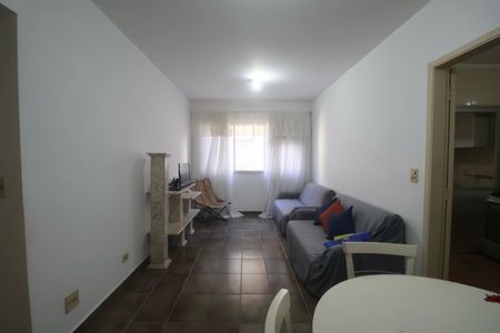 Sala de apartamento para alugar com 1 quarto, 56m² em Jardim Belmar, Guarujá