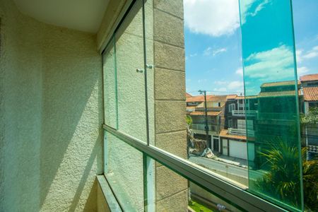Varanda da sala de apartamento para alugar com 2 quartos, 45m² em Parque Sao Vicente, Santo André