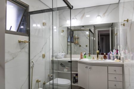 Banheiro da Suíte 1 de apartamento à venda com 4 quartos, 280m² em Luxemburgo, Belo Horizonte