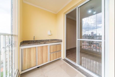 Varanda da Sala de apartamento à venda com 3 quartos, 73m² em Vila Helena, Santo André