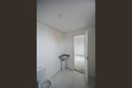 Banheiro de apartamento à venda com 1 quarto, 40m² em Vila Campestre, São Bernardo do Campo