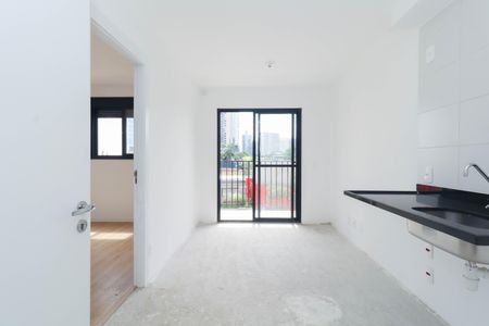 Sala/Cozinha de kitnet/studio para alugar com 1 quarto, 27m² em Pinheiros, São Paulo