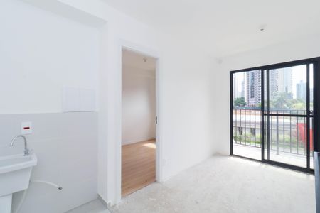 Sala/Cozinha de kitnet/studio para alugar com 1 quarto, 27m² em Pinheiros, São Paulo