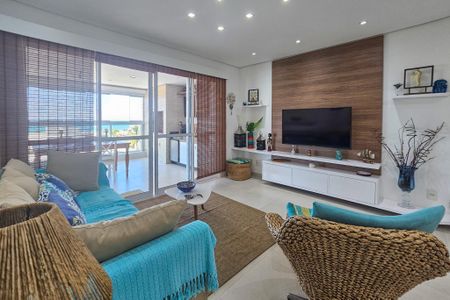 Sala de apartamento para alugar com 3 quartos, 106m² em Jardim Belmar, Guarujá