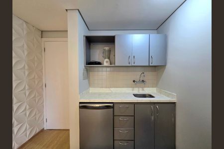 Cozinha de apartamento à venda com 1 quarto, 29m² em Indianópolis, São Paulo