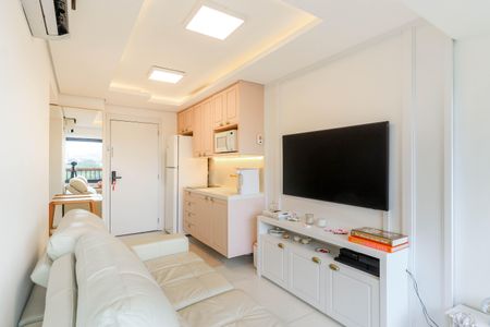 Sala de apartamento à venda com 1 quarto, 50m² em Brooklin, São Paulo