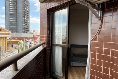 Varanda da Sala de apartamento para alugar com 1 quarto, 50m² em Vila Matias, Santos
