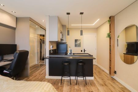 Quarto - Cozinha de apartamento à venda com 1 quarto, 38m² em Pinheiros, São Paulo