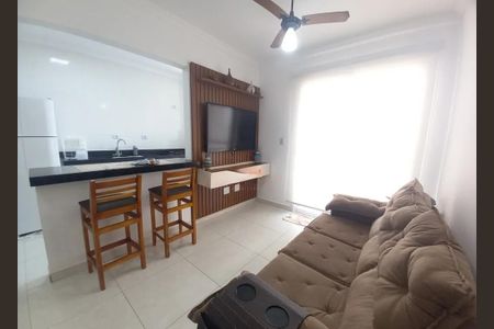 Sala de apartamento para alugar com 2 quartos, 64m² em Aviação, Praia Grande