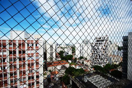 vista varanda Sala de apartamento à venda com 1 quarto, 54m² em Jardins, São Paulo