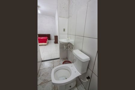 Banheiro de kitnet/studio para alugar com 1 quarto, 24m² em Laranjeiras, Uberlândia