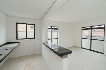 Sala e Cozinha de apartamento para alugar com 3 quartos, 98m² em Inconfidentes, Contagem
