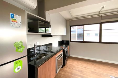 Cozinha de apartamento para alugar com 1 quarto, 49m² em Santa Tereza, Belo Horizonte