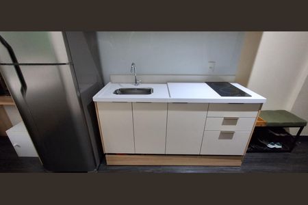 Cozinha de kitnet/studio à venda com 1 quarto, 20m² em Santa Paula, São Caetano do Sul