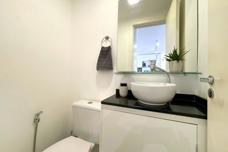 Lavabo da Sala de apartamento à venda com 3 quartos, 88m² em Alphaville Nova Lima, Nova Lima