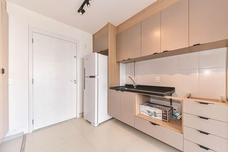 Sala - Cozinha Integrada de apartamento à venda com 1 quarto, 26m² em Campo Belo, São Paulo