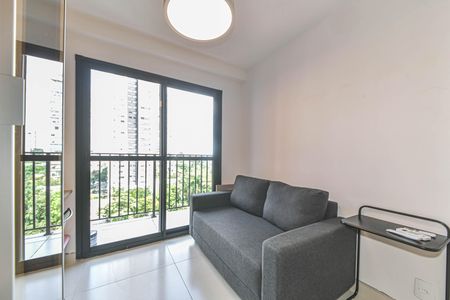 Sala - Cozinha Integrada de apartamento à venda com 1 quarto, 26m² em Campo Belo, São Paulo