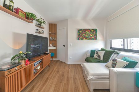 Sala de apartamento para alugar com 1 quarto, 41m² em Brooklin Novo, São Paulo