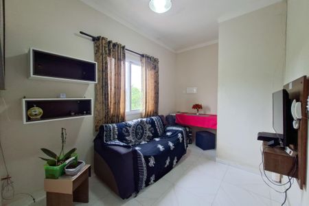 Sala de casa de condomínio para alugar com 2 quartos, 50m² em Vila Caiçara, Praia Grande