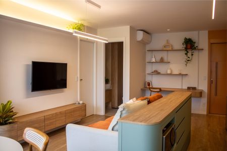 Sala de apartamento à venda com 1 quarto, 51m² em Vila Anglo Brasileira, São Paulo