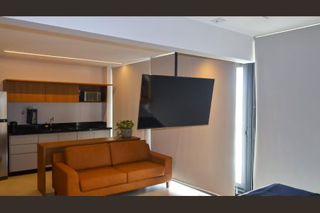 Sala de TV de apartamento para alugar com 1 quarto, 49m² em Setor Bueno, Goiânia