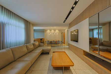 Sala de apartamento à venda com 4 quartos, 170m² em Belvedere, Belo Horizonte