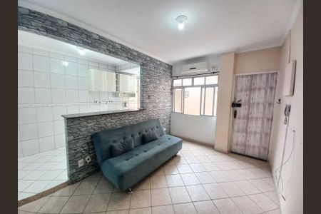 Sala de apartamento para alugar com 1 quarto, 53m² em Centro, São Vicente