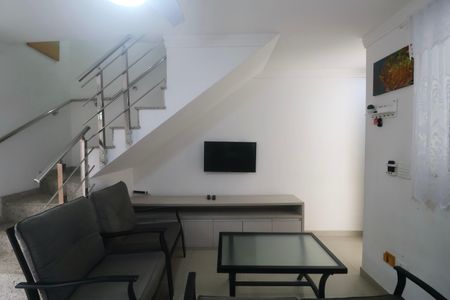 Sala de casa para alugar com 3 quartos, 110m² em Loteamento Joao Batista Juliao, Guarujá