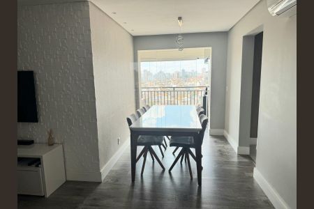 Sala de apartamento à venda com 3 quartos, 97m² em Vila Scarpelli, Santo André