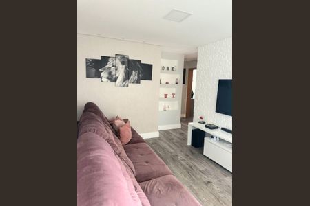 Sala de apartamento à venda com 3 quartos, 97m² em Vila Scarpelli, Santo André