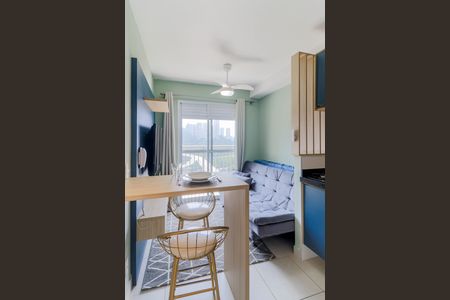 Sala de apartamento para alugar com 1 quarto, 26m² em Jardim Caravelas, São Paulo