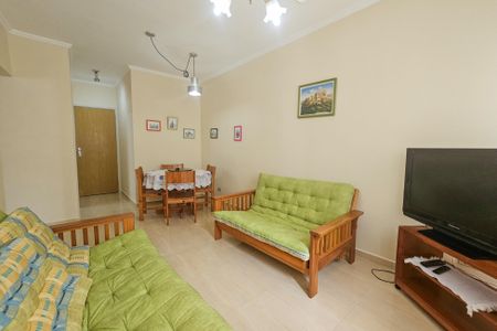 Sala de apartamento para alugar com 1 quarto, 62m² em Jardim Belmar, Guarujá