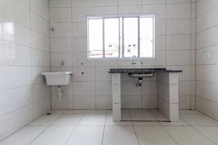 Sala, Cozinha e área de serviço de casa para alugar com 1 quarto, 30m² em Vila Euthalia, São Paulo