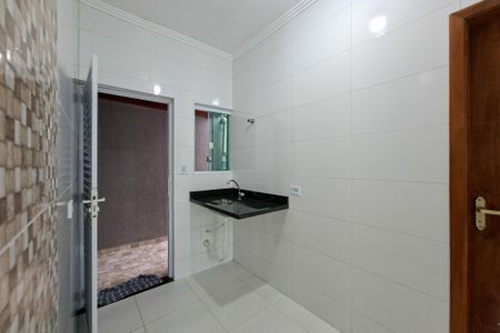 Cozinha de casa de condomínio para alugar com 2 quartos, 45m² em Princesa, Praia Grande