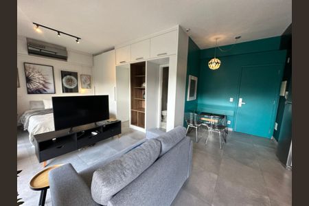 Sala de apartamento para alugar com 1 quarto, 49m² em Residencial Tambore Iii, Santana de Parnaíba