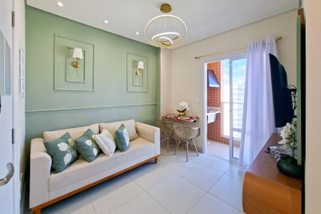 Sala de apartamento para alugar com 1 quarto, 38m² em Boqueirão, Praia Grande