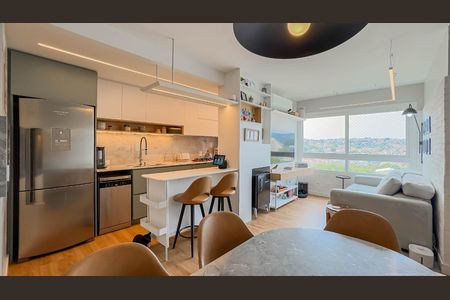 Sala de jantar de apartamento à venda com 2 quartos, 60m² em Jardim do Salso, Porto Alegre